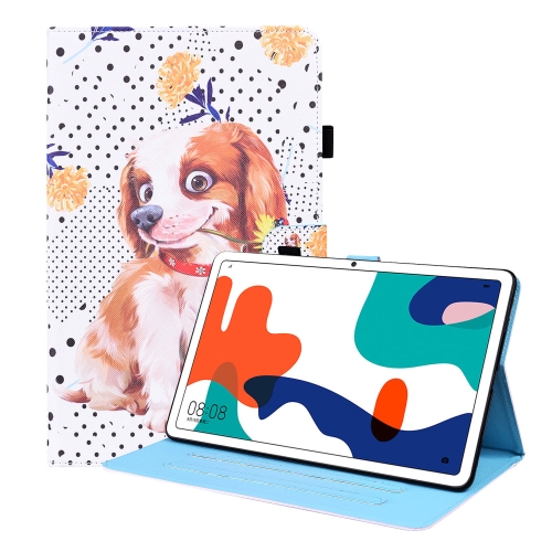 

For Huawei MatePad 10.4 Animal Pattern Horizontal Flip Leather Case with Holder & Card Slots & Photo Frame(Little Flower Dog)