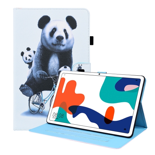 

For Huawei MatePad 10.4 Animal Pattern Horizontal Flip Leather Case with Holder & Card Slots & Photo Frame(Cycling Panda)