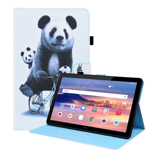 

For Huawei MediaPad T5 10.1 inch Animal Pattern Horizontal Flip Leather Case with Holder & Card Slots & Photo Frame(Cycling Panda)