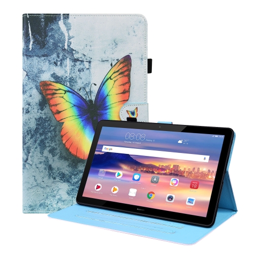 

For Huawei MediaPad T5 10.1 inch Animal Pattern Horizontal Flip Leather Case with Holder & Card Slots & Photo Frame(Color Butterfly)
