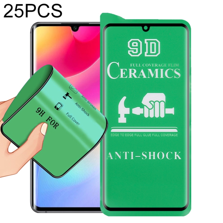 

For Xiaomi Mi Note 10 Lite 25 PCS 9D Full Screen Full Glue Ceramic Film