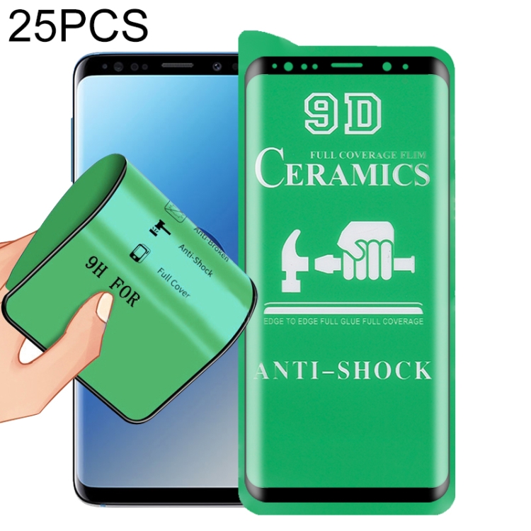 

For Samsung Galaxy S9 25 PCS 9D Full Screen Full Glue Ceramic Film