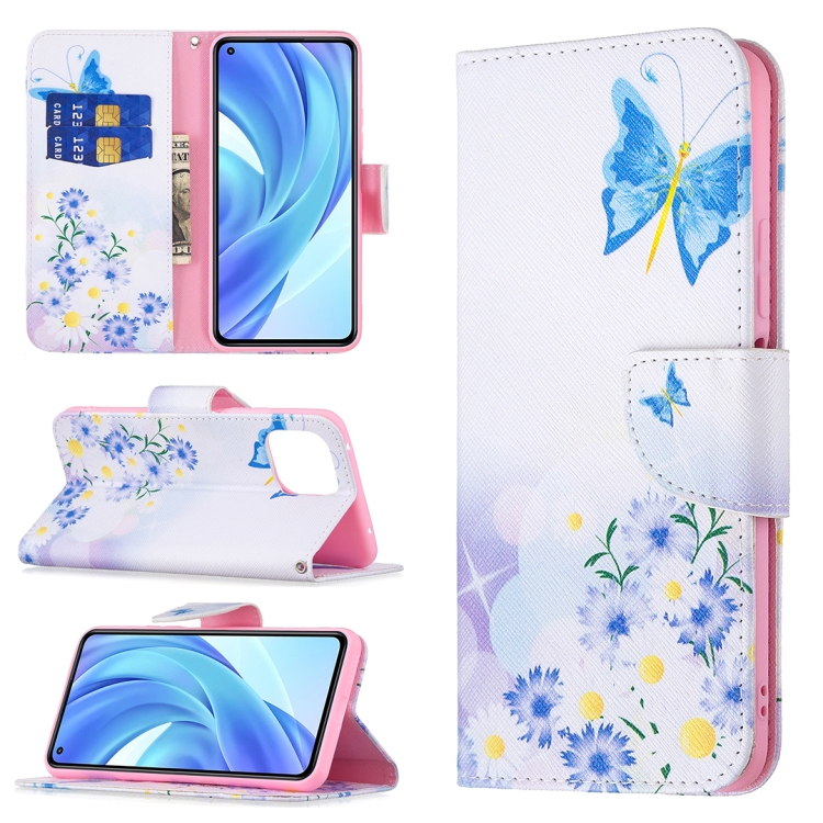 

For Xiaomi Mi 11 Lite Colored Drawing Pattern Horizontal Flip Leather Case with Holder & Card Slots & Wallet(Butterfly Love)