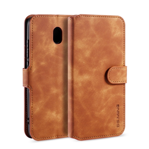 

For Xiaomi Redmi 8A DG.MING Retro Oil Side Horizontal Flip Case with Holder & Card Slots & Wallet(Brown)