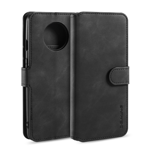 

For OnePlus 7T DG.MING Retro Oil Side Horizontal Flip Case with Holder & Card Slots & Wallet(Black)