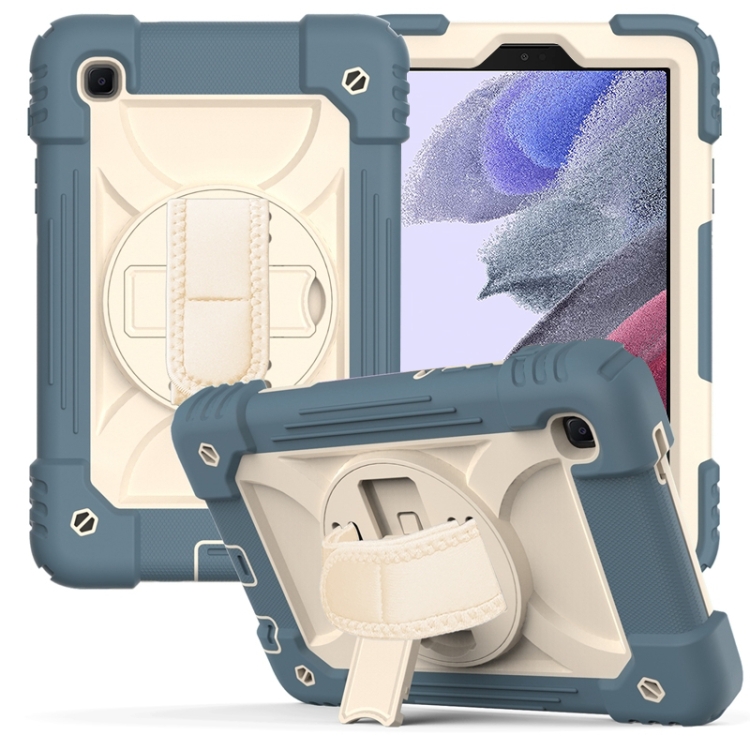 

For Samsung Galaxy A7 Lite 8.7 2021 T220 / T225 Shockproof PC + Silicone Combination Case with Holder & Hand Strap & Shoulder Strap(Felicia Blue)