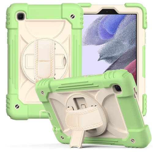 

For Samsung Galaxy A7 Lite 8.7 2021 T220 / T225 Shockproof PC + Silicone Combination Case with Holder & Hand Strap & Shoulder Strap(Matcha Green)