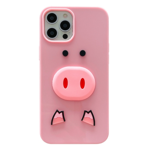 

Cartoon Pig Pattern Full Coverage Shockproof Protective Case For iPhone 11 Pro（Small eyes）