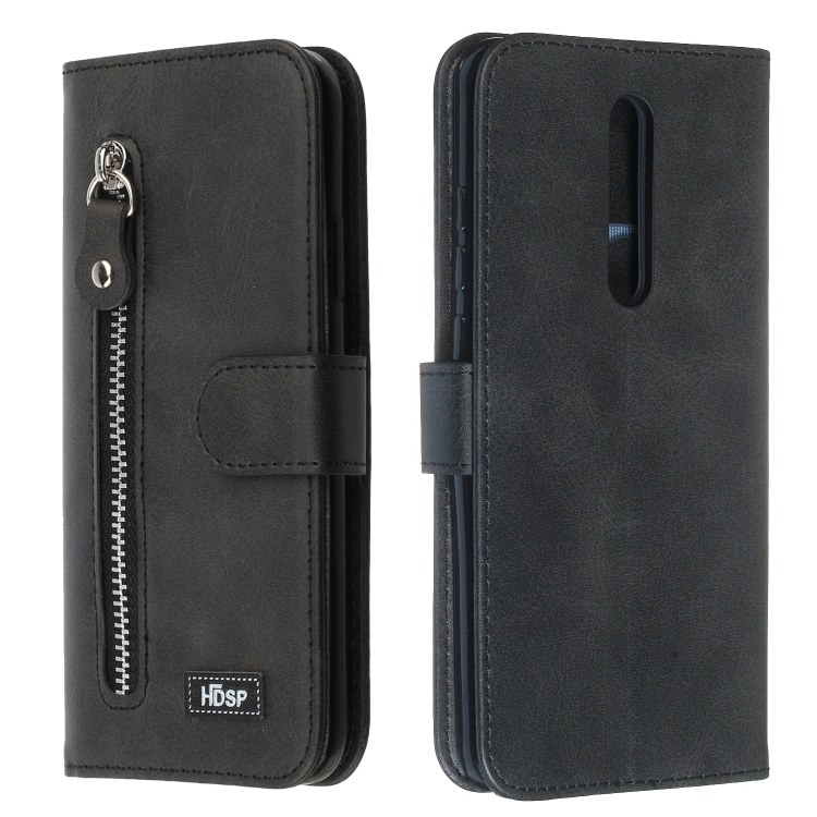 

For Xiaomi Redmi K20 / Mi 9T Zipper Horizontal Flip Leather Case with Wallet & Holder & Card Slots(Black)