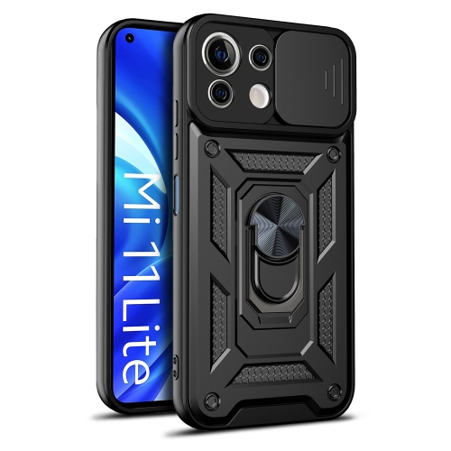 

For Xiaomi Mi 11 Lite 5G/4G Sliding Camera Cover Design TPU+PC Protective Case(Black)