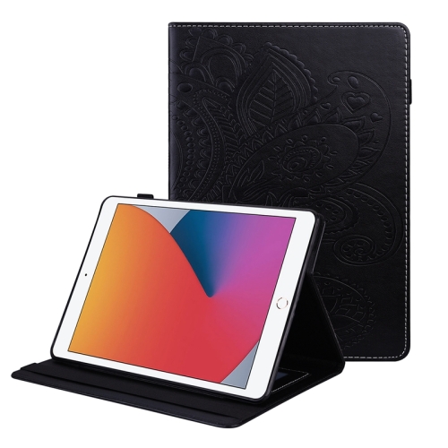 

Peacock Tail Embossing Pattern Horizontal Flip Leather Case with Holder & Card Slots & Wallet & Anti Skid Strip & Wake-up / Sleep Function For iPad 10.2 2020 /2019(Black)