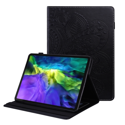 

Peacock Tail Embossing Pattern Horizontal Flip Leather Case with Holder & Card Slots & Wallet & Anti Skid Strip & Wake-up / Sleep Function For iPad Pro 11 2021 / 2020(Black)