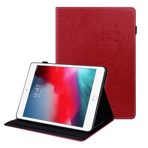 

Peacock Tail Embossing Pattern Horizontal Flip Leather Case with Holder & Card Slots & Wallet & Anti Skid Strip & Wake-up / Sleep Function For iPad mini 5 / 4 / 3 / 2 / 1(Red)