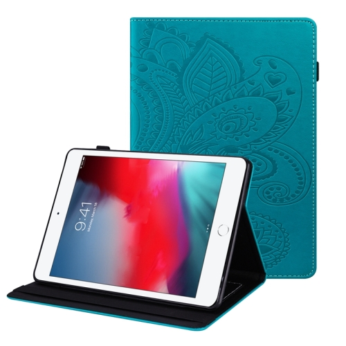 

Peacock Tail Embossing Pattern Horizontal Flip Leather Case with Holder & Card Slots & Wallet & Anti Skid Strip & Wake-up / Sleep Function For iPad mini 5 / 4 / 3 / 2 / 1(Blue)
