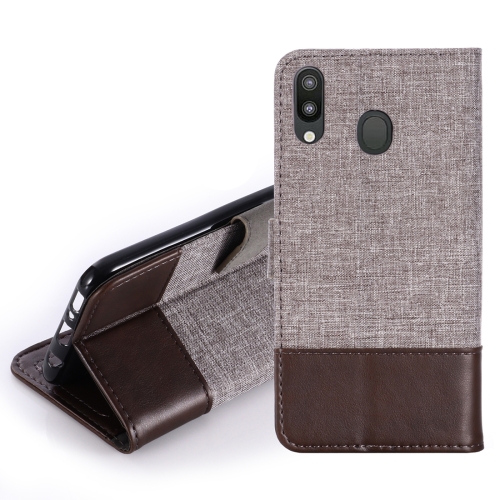 

For Galaxy M20 MUXMA MX102 Horizontal Flip Canvas Leather Case with Stand & Card Slot & Wallet Function(Brown)