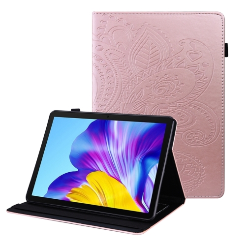 

For Huawei Mediapad Enjoy 2 / Honor Pad 6 / MediaPad T10 / T10S Peacock Tail Embossing Pattern Horizontal Flip Leather Case with Holder & Card Slots & Wallet & Anti Skid Strip(Rose Gold)