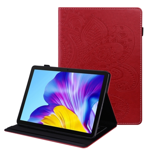

For Huawei Mediapad Enjoy 2 / Honor Pad 6 / MediaPad T10 / T10S Peacock Tail Embossing Pattern Horizontal Flip Leather Case with Holder & Card Slots & Wallet & Anti Skid Strip(Red)