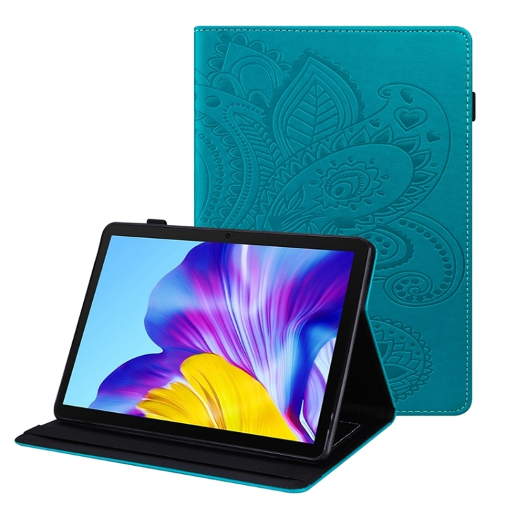 

For Huawei Mediapad Enjoy 2 / Honor Pad 6 / MediaPad T10 / T10S Peacock Tail Embossing Pattern Horizontal Flip Leather Case with Holder & Card Slots & Wallet & Anti Skid Strip(Blue)