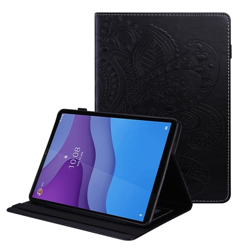 

For Lenovo Tab M10 HD Gen 2 Peacock Tail Embossing Pattern Horizontal Flip Leather Case with Holder & Card Slots & Wallet & Anti Skid Strip(Black)