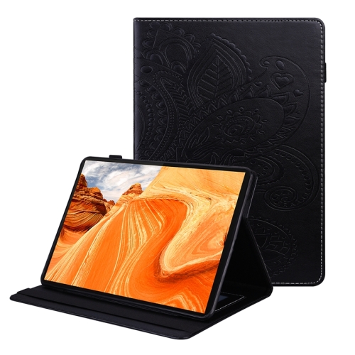 

For Lenovo M10 Plus X606F Peacock Tail Embossing Pattern Horizontal Flip Leather Case with Holder & Card Slots & Wallet & Anti Skid Strip(Black)