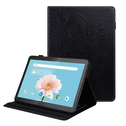 

For Lenovo M10 X605F/X505F Peacock Tail Embossing Pattern Horizontal Flip Leather Case with Holder & Card Slots & Wallet & Anti Skid Strip(Black)