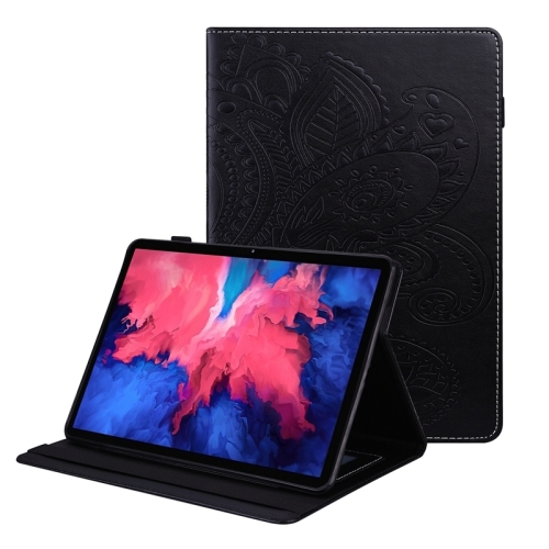 

For Lenovo P10 TB J606F Peacock Tail Embossing Pattern Horizontal Flip Leather Case with Holder & Card Slots & Wallet & Anti Skid Strip(Black)