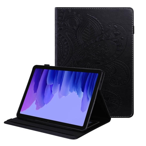 

For Samsung Galaxy Tab A7 10.4 2020 T500 Peacock Tail Embossing Pattern Horizontal Flip Leather Case with Holder & Card Slots & Wallet & Anti Skid Strip(Black)