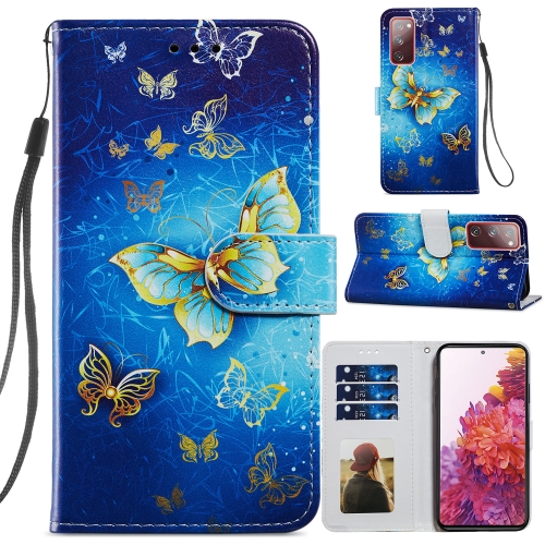 

For Samsung Galaxy S20 FE Painted Pattern Horizontal Flip Leather Case with Holder & Card Slots & Photo Frame(Phnom Penh Butterfly)