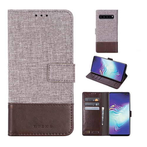 

For Galaxy S10 5G MUXMA MX102 Horizontal Flip Canvas Leather Case with Stand & Card Slot & Wallet Function(Brown)