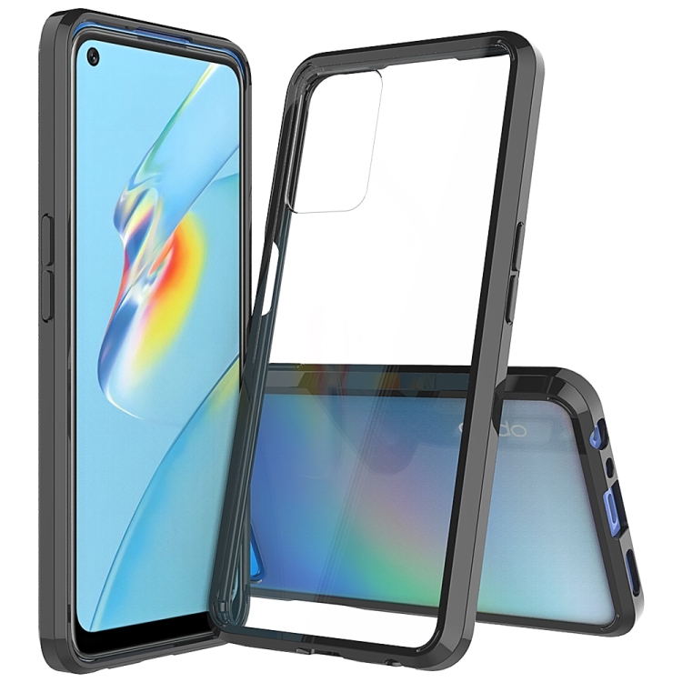 

For OPPO A54 4G Shockproof Scratchproof TPU + Acrylic Protective Case(Black)