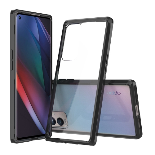 

For OPPO Find X3 Neo Shockproof Scratchproof TPU + Acrylic Protective Case(Black)