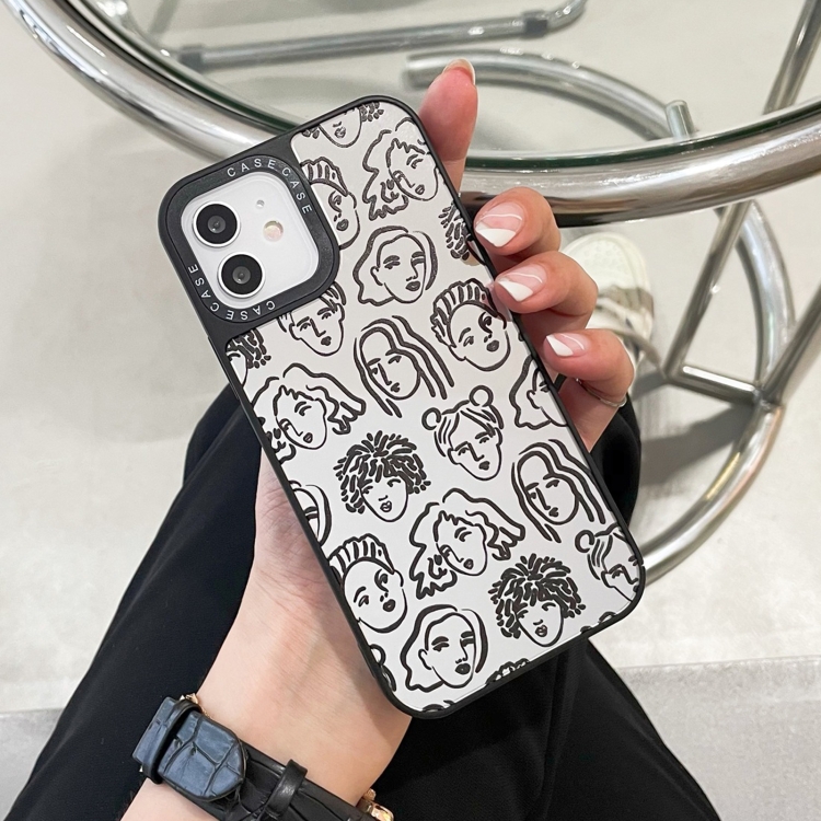 

Mirror Series Abstract Artistic Portrait Protective Case For iPhone 11 Pro Max(Black)