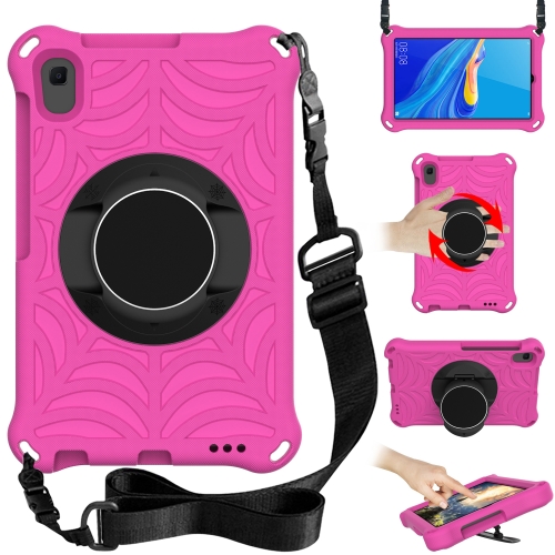 

For Huawei MediaPad M6 8.4 Spider King EVA Protective Case with Adjustable Shoulder Strap & Holder(Rose Red)