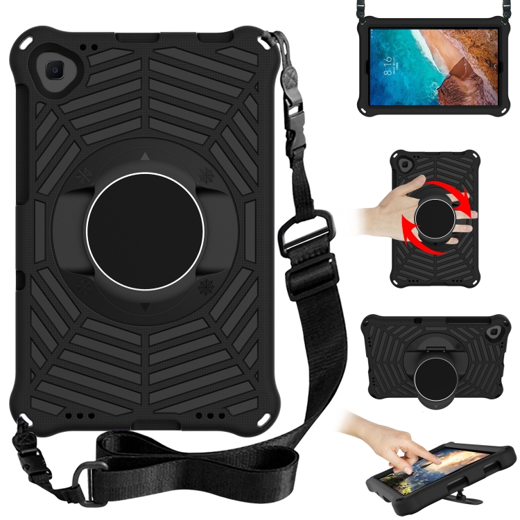 

For Xiaomi Mi Pad 4 Plus Spider King EVA Protective Case with Adjustable Shoulder Strap & Holder(Black)