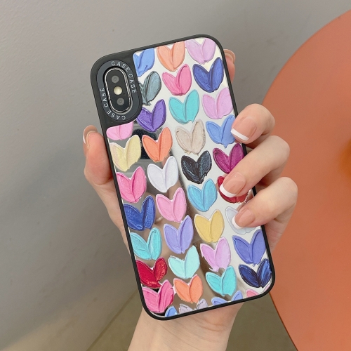 

Mirror Series Colorful Hearts Pattern Protective Case For iPhone XS Max