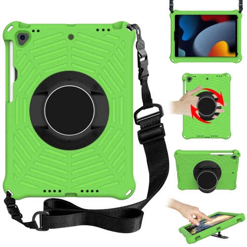 

Spider King EVA Protective Case with Adjustable Shoulder Strap & Holder & Pen Slot For iPad 10.2 2019 / 2020(Green)