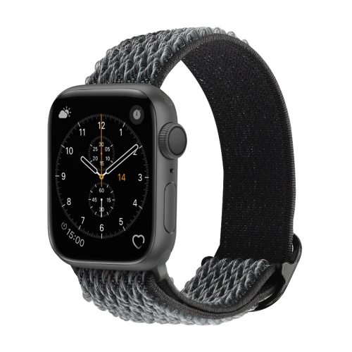 

Wave Texture Nylon Replacement Watchbands For Apple Watch Series 7 45mm / 6 & SE & 5 & 4 44mm / 3 & 2 & 1 42mm(Storm Grey)