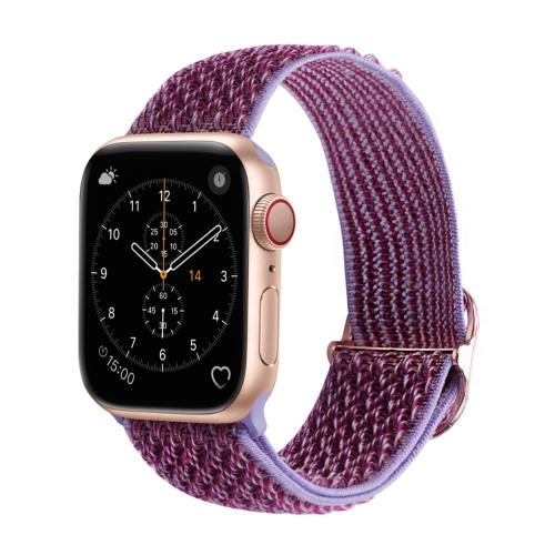 

Wave Texture Nylon Replacement Watchbands For Apple Watch Series 7 41mm / 6 & SE & 5 & 4 40mm / 3 & 2 & 1 38mm(Lilac)