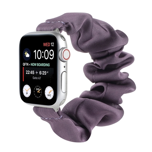 

Scarf Hair Tie Replacement Watchbands For Apple Watch Series 7 41mm / 6 & SE & 5 & 4 40mm / 3 & 2 & 1 38mm(Purple)