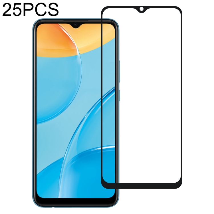 

For OPPO A35 25 PCS Full Glue Full Screen Tempered Glass Film