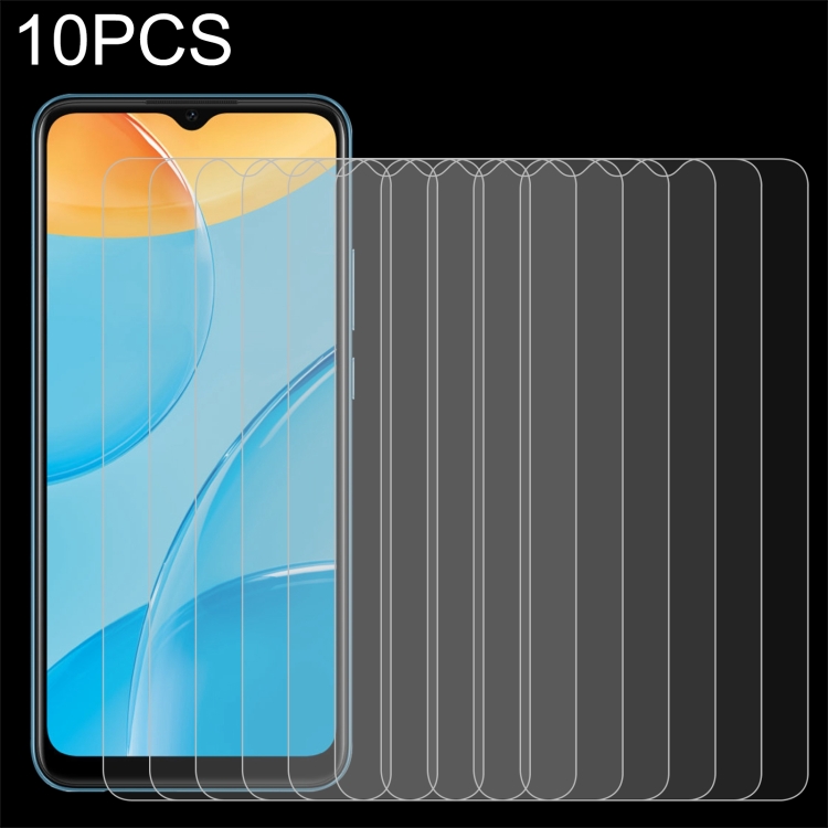 

For OPPO A35 10 PCS 0.26mm 9H 2.5D Tempered Glass Film