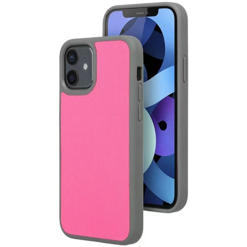 

Mutural YUESHI Series Canvas + TPU Shockproof Case For iPhone 12 / 12 Pro(Rose Red)