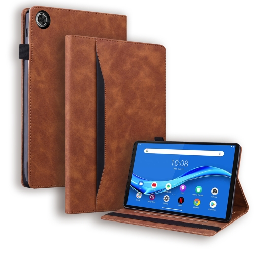 

For Lenovo M10 Plus TB-X606F Business Shockproof Horizontal Flip Leather Case with Holder & Card Slots & Photo Frame & Pen Slot & Sleep / Wake-up Function(Brown)