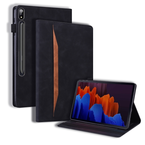 

For Samsung Galaxy Tab S7+ SM-T970 / SM-T976B Business Shockproof Horizontal Flip Leather Case with Holder & Card Slots & Photo Frame & Pen Slot & Sleep / Wake-up Function(Black)