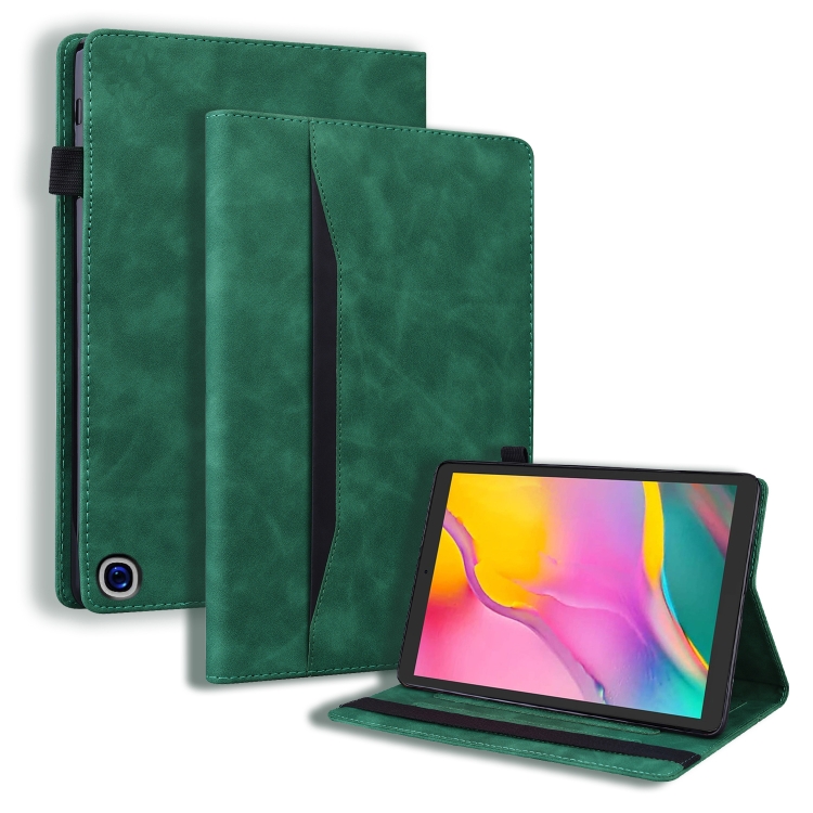 

For Amazon Fire HD 10 / 10 Plus 2021 Business Shockproof Horizontal Flip Leather Case with Holder & Card Slots & Photo Frame & Pen Slot & Sleep / Wake-up Function(Green)