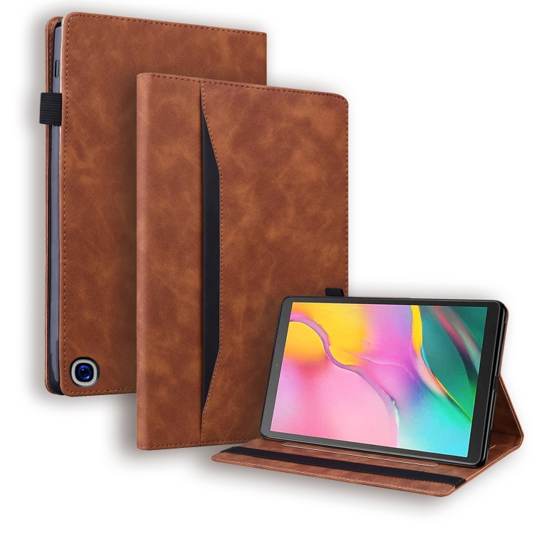 

For Amazon Fire HD 10 / 10 Plus 2021 Business Shockproof Horizontal Flip Leather Case with Holder & Card Slots & Photo Frame & Pen Slot & Sleep / Wake-up Function(Brown)