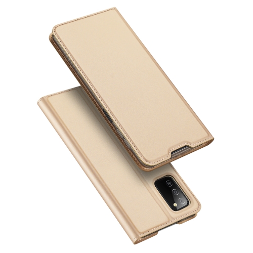 

For Samsung Galaxy A03s DUX DUCIS Skin Pro Series Horizontal Flip PU + TPU Leather Case with Holder & Card Slots(Gold)