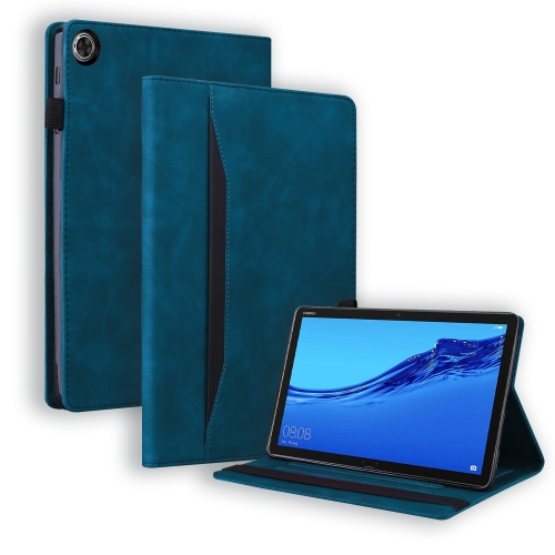 

For Huawei MediaPad C5 / M5 10.1 inch Business Shockproof Horizontal Flip Leather Case with Holder & Card Slots & Photo Frame & Pen Slot(Blue)