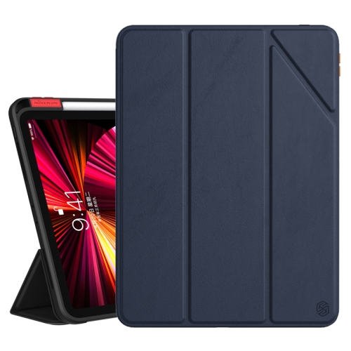 

NILLKIN PC + TPU Horizontal Flip Leather Case with Holder & Pen Slot & Sleep / Wake-up Function For iPad Pro 11 2021 / 2020(Blue)