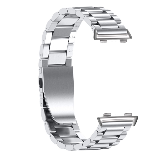 

For OPPO Watch 41mm Three-beads Steel Replacement Strap Watchband(Silver)